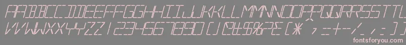 SilverballBoldItalic Font – Pink Fonts on Gray Background
