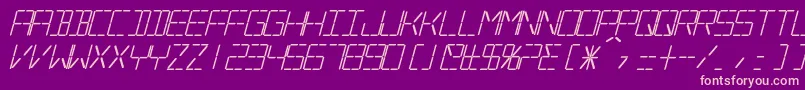 SilverballBoldItalic Font – Pink Fonts on Purple Background