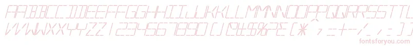 SilverballBoldItalic Font – Pink Fonts on White Background