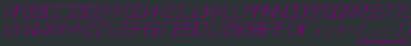 SilverballBoldItalic Font – Purple Fonts on Black Background
