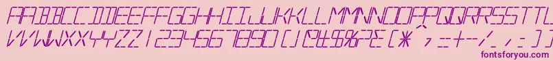 SilverballBoldItalic Font – Purple Fonts on Pink Background