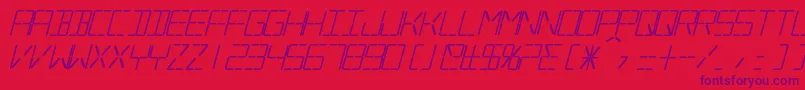 SilverballBoldItalic Font – Purple Fonts on Red Background