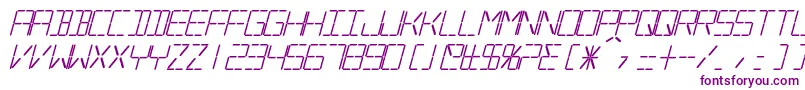 SilverballBoldItalic-fontti – violetit fontit