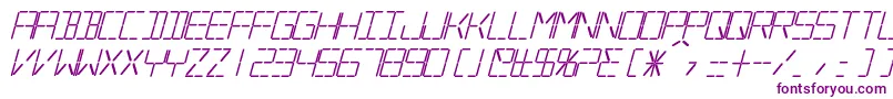 SilverballBoldItalic Font – Purple Fonts on White Background