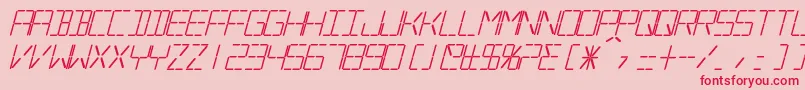 SilverballBoldItalic Font – Red Fonts on Pink Background