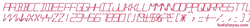 SilverballBoldItalic-Schriftart – Rote Schriften