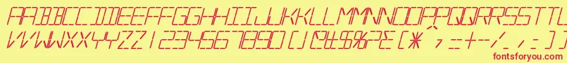 Шрифт SilverballBoldItalic – красные шрифты на жёлтом фоне