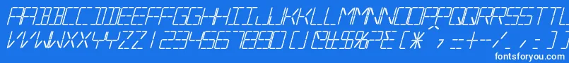 SilverballBoldItalic Font – White Fonts on Blue Background