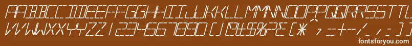Шрифт SilverballBoldItalic – белые шрифты на коричневом фоне