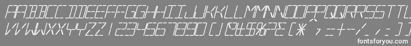 フォントSilverballBoldItalic – 灰色の背景に白い文字