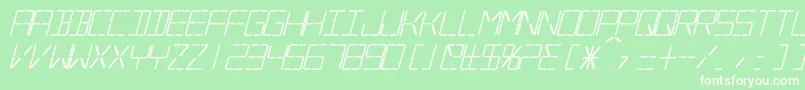 SilverballBoldItalic Font – White Fonts on Green Background