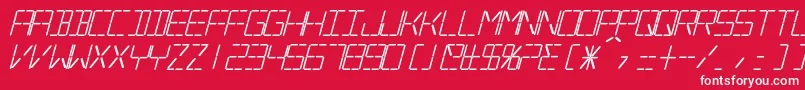 SilverballBoldItalic Font – White Fonts on Red Background