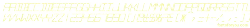 SilverballBoldItalic-Schriftart – Gelbe Schriften