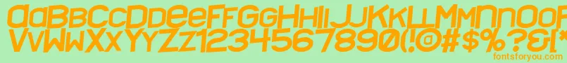 Nyctalopia ffy Font – Orange Fonts on Green Background