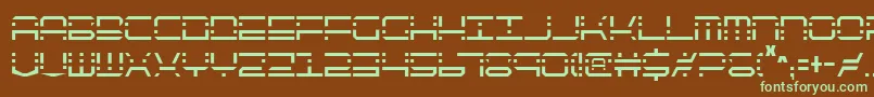 Шрифт QuickquickCondensed – зелёные шрифты на коричневом фоне