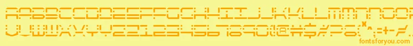 Fonte QuickquickCondensed – fontes laranjas em um fundo amarelo