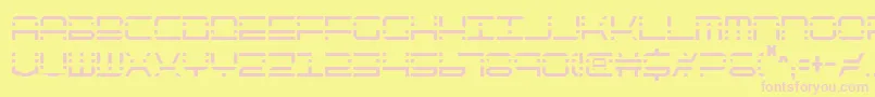 Шрифт QuickquickCondensed – розовые шрифты на жёлтом фоне