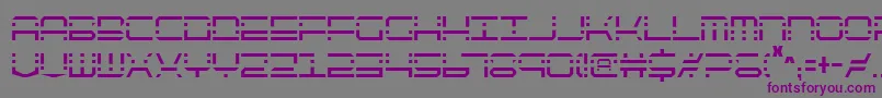 フォントQuickquickCondensed – 紫色のフォント、灰色の背景