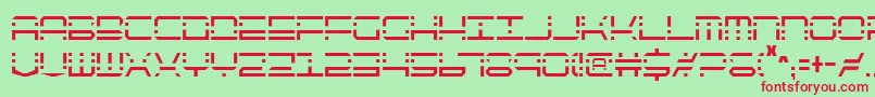 Шрифт QuickquickCondensed – красные шрифты на зелёном фоне