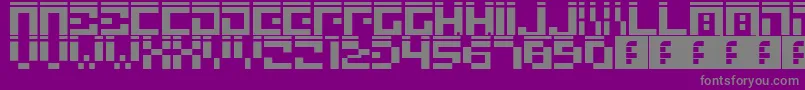 Square23-Schriftart – Graue Schriften auf violettem Hintergrund