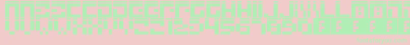 Square23 Font – Green Fonts on Pink Background