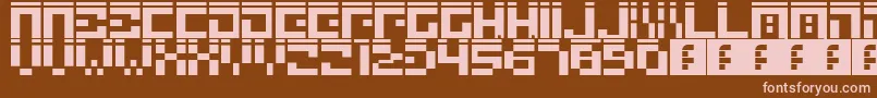 Square23 Font – Pink Fonts on Brown Background