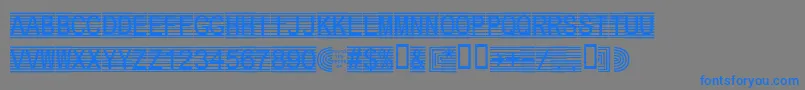 Secure1a Font – Blue Fonts on Gray Background