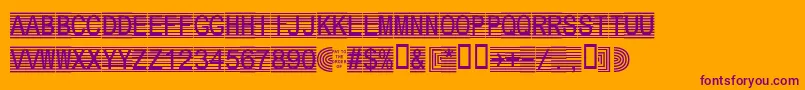 Secure1a Font – Purple Fonts on Orange Background