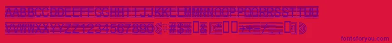 Secure1a Font – Purple Fonts on Red Background