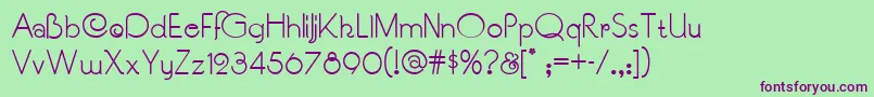 Soucisansnf Font – Purple Fonts on Green Background