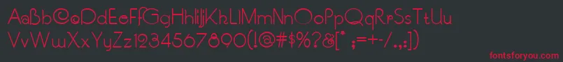 Soucisansnf Font – Red Fonts on Black Background