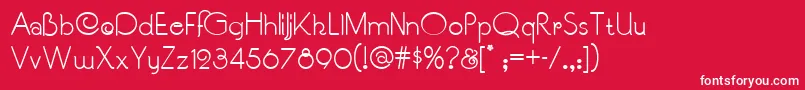 Soucisansnf Font – White Fonts on Red Background
