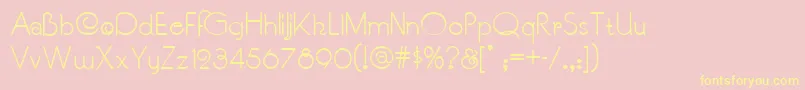 Soucisansnf Font – Yellow Fonts on Pink Background