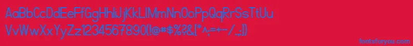 FibelNord Font – Blue Fonts on Red Background