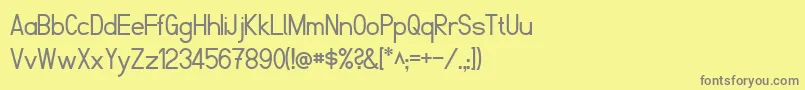 FibelNord Font – Gray Fonts on Yellow Background