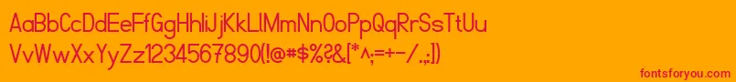 FibelNord Font – Red Fonts on Orange Background