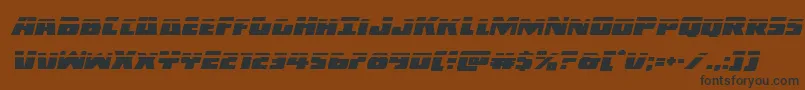 フォントDarkalliancelaserital – 黒い文字が茶色の背景にあります