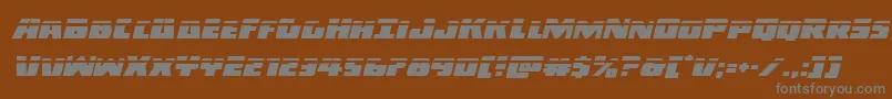 Darkalliancelaserital-Schriftart – Graue Schriften auf braunem Hintergrund