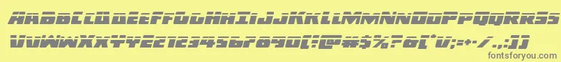 Darkalliancelaserital Font – Gray Fonts on Yellow Background