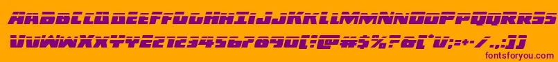 Darkalliancelaserital Font – Purple Fonts on Orange Background