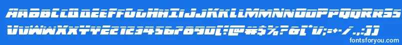 Darkalliancelaserital Font – White Fonts on Blue Background