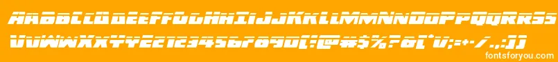 Darkalliancelaserital Font – White Fonts on Orange Background