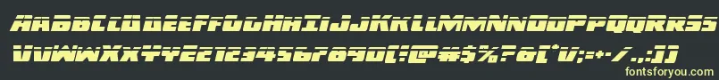 Darkalliancelaserital Font – Yellow Fonts on Black Background