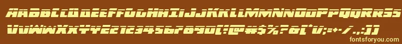 Darkalliancelaserital Font – Yellow Fonts on Brown Background