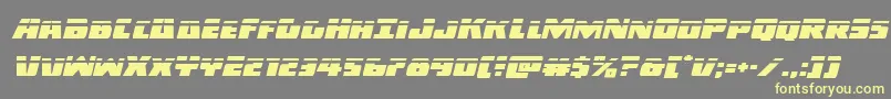 Darkalliancelaserital Font – Yellow Fonts on Gray Background