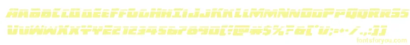 Darkalliancelaserital Font – Yellow Fonts on White Background