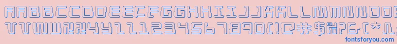 DroidLover3DExpanded-Schriftart – Blaue Schriften auf rosa Hintergrund