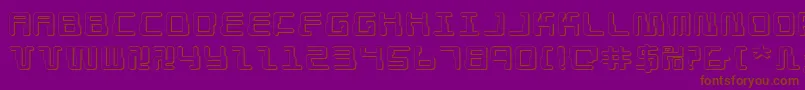 Шрифт DroidLover3DExpanded – коричневые шрифты на фиолетовом фоне