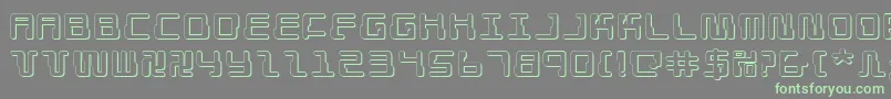 DroidLover3DExpanded-Schriftart – Grüne Schriften auf grauem Hintergrund