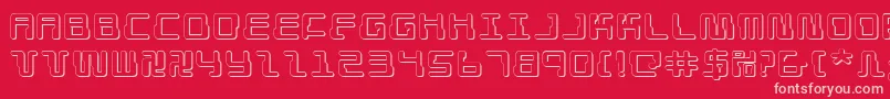 フォントDroidLover3DExpanded – 赤い背景にピンクのフォント